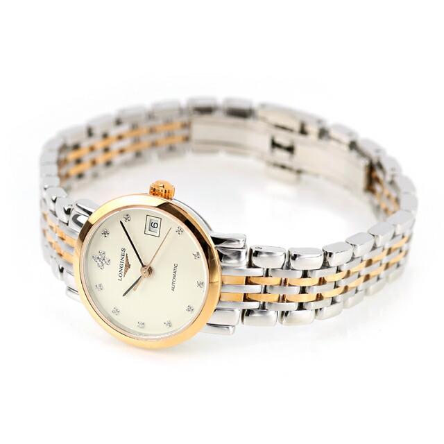 【新品電池】LONGINES レディース腕時計 コンビカラー クオーツ ロンジン ドルチェヴィータ クォーツ、18kピンクゴールド、シルバー