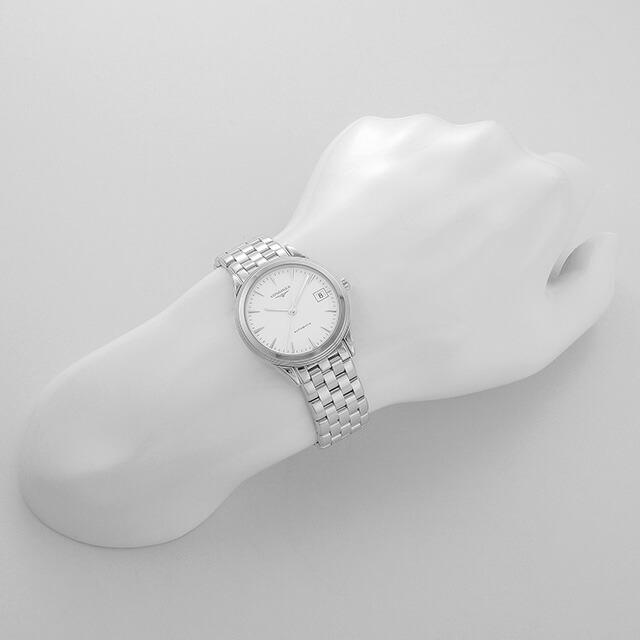 ロンジン フラッグシップ 自動巻き 腕時計 ブランド メンズ LONGINES L4.774.4.14.6 アナログ ホワイト 白 スイス製の画像