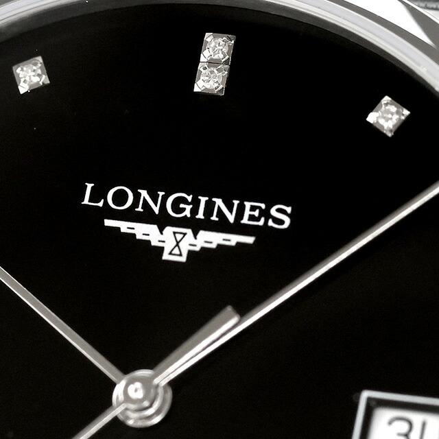 ロンジン エレガント 自動巻き 腕時計 ブランド メンズ LONGINES L4.810.4.57.2 アナログ ブラック 黒 スイス製の画像