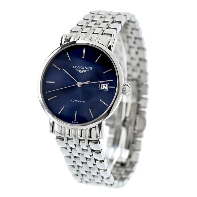 ロンジン エレガント 自動巻き 腕時計 ブランド メンズ LONGINES L4.810.4.92.6 アナログ ブルー スイス製の画像