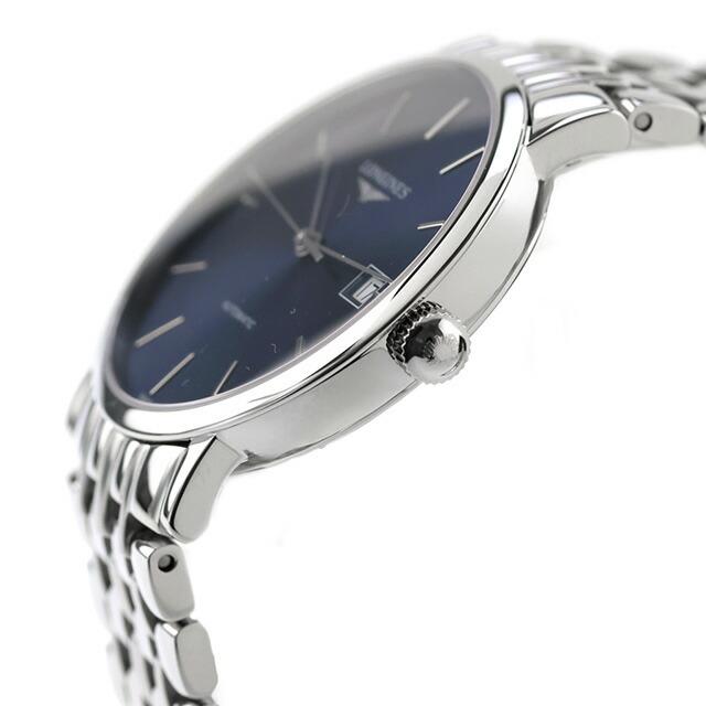 ロンジン エレガント 自動巻き 腕時計 ブランド メンズ LONGINES L4.810.4.92.6 アナログ ブルー スイス製の画像