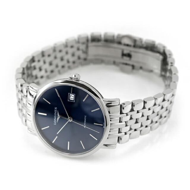 ロンジン エレガント 自動巻き 腕時計 ブランド メンズ LONGINES L4.810.4.92.6 アナログ ブルー スイス製の画像