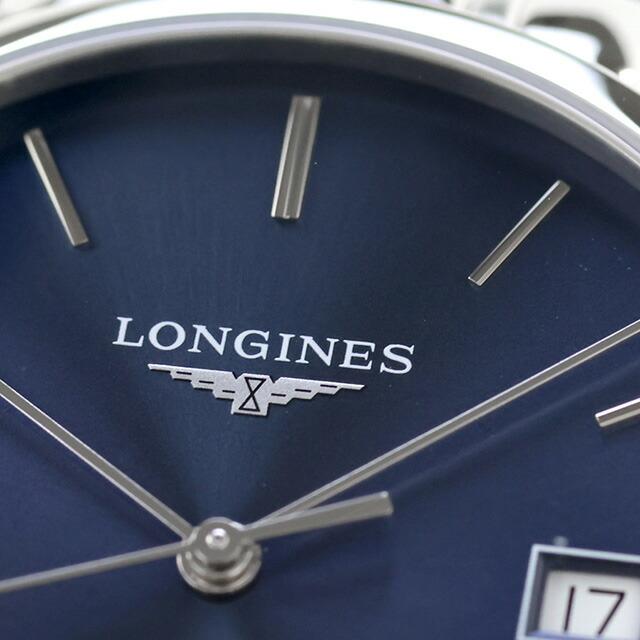 ロンジン エレガント 自動巻き 腕時計 ブランド メンズ LONGINES L4.810.4.92.6 アナログ ブルー スイス製の画像