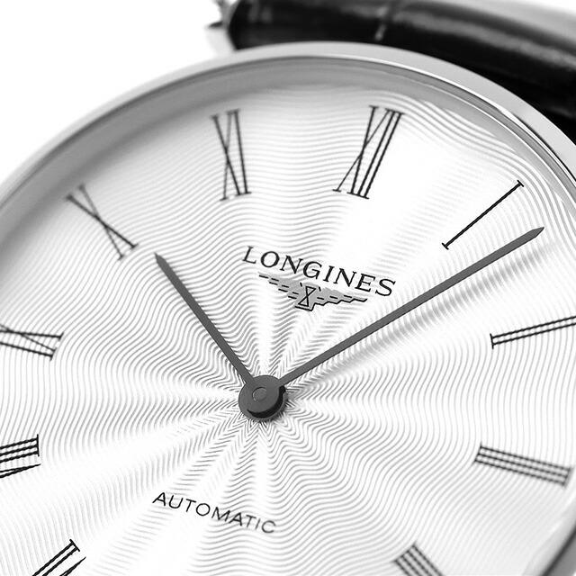 ロンジン グランクラシック 自動巻き 腕時計 ブランド メンズ LONGINES L4.908.4.71.2 アナログ シルバー ブラック 黒 スイス製の画像