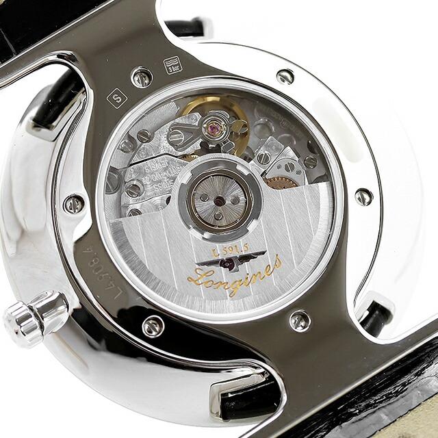 ロンジン グランクラシック 自動巻き 腕時計 ブランド メンズ LONGINES L4.908.4.71.2 アナログ シルバー ブラック 黒 スイス製の画像