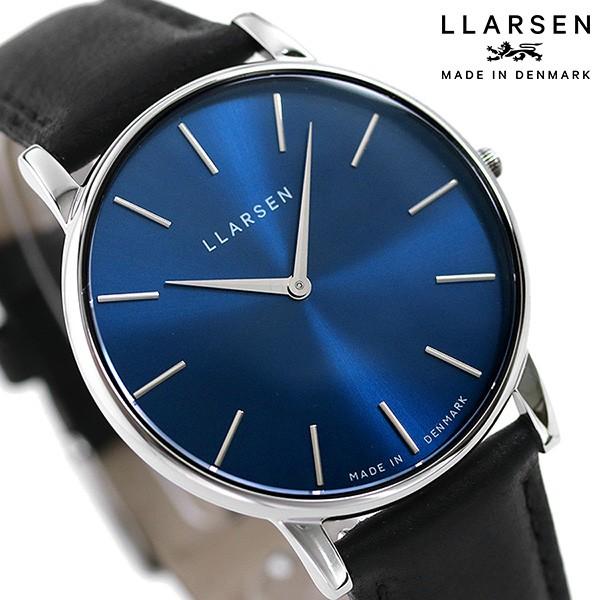 エルラーセン 時計 オリバー 39mm レディース 腕時計 ブランド LL147SDBLL ネイビー ブラック