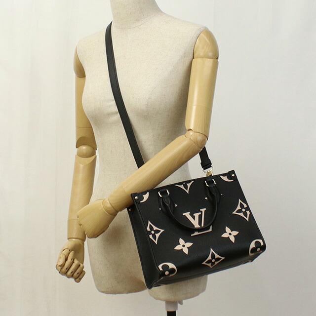 【美品】ルイヴィトン　アンプラント　オンザゴーGM トートバッグ　ハンド　黒 オンザゴー（LOUIS VUITTON） ルイヴィトン バッグ レディース