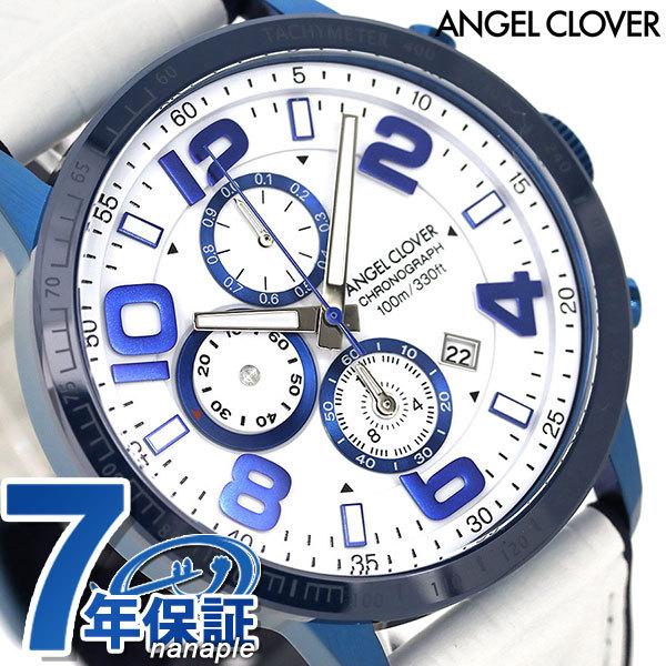 エンジェルクローバー ルーチェ 44mm クロノグラフ 革ベルト Lu44bnv Wh 腕時計 腕時計のななぷれ 通販 Paypayモール