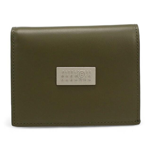 MM6 エムエムシックス SA5UI0015 二折財布小銭入付き カーキ レディース MM6 エムエムシックス 二折財布小銭入付き レディース ブランド
