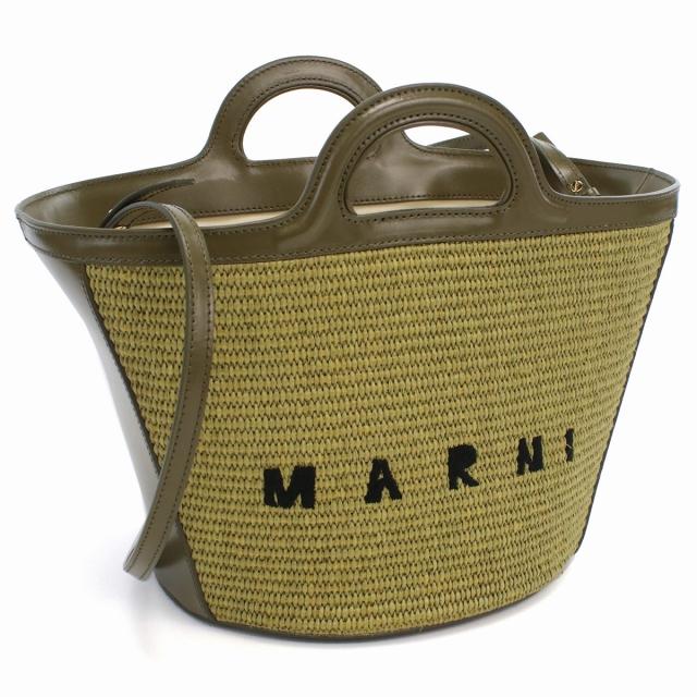 MANIMARIS かごバッグ カーキ色 MARNI（マルニ） ブランド カゴバッグ レディース コットン52