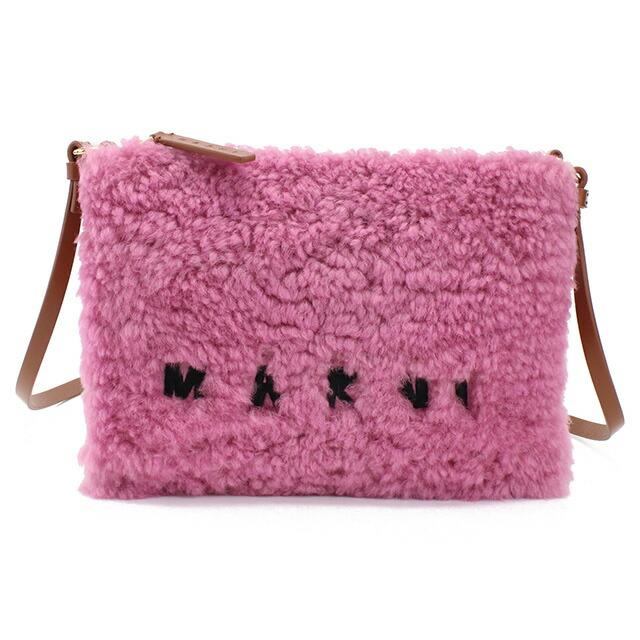 マルニ 斜め掛け ショルダーバッグ レディース ブランド MARNI レザー PHMO0011L0 ピンク系 バッグ MARNI（マルニ） 斜め掛け ショルダーバッグ レディース ブランド