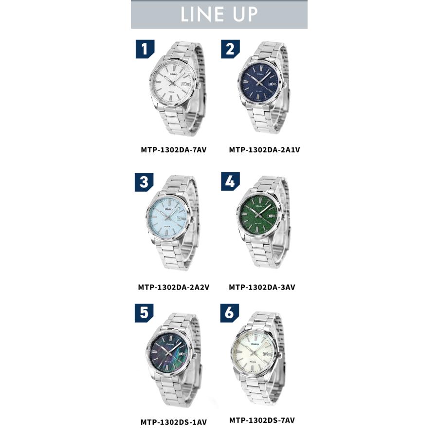 【美品】CASIO カシオ クォーツ腕時計 MTP-1302 ターコイズブルー CASIO(カシオ) / 腕時計/MTP-1302/シルバー/ターコイズブルー文字盤