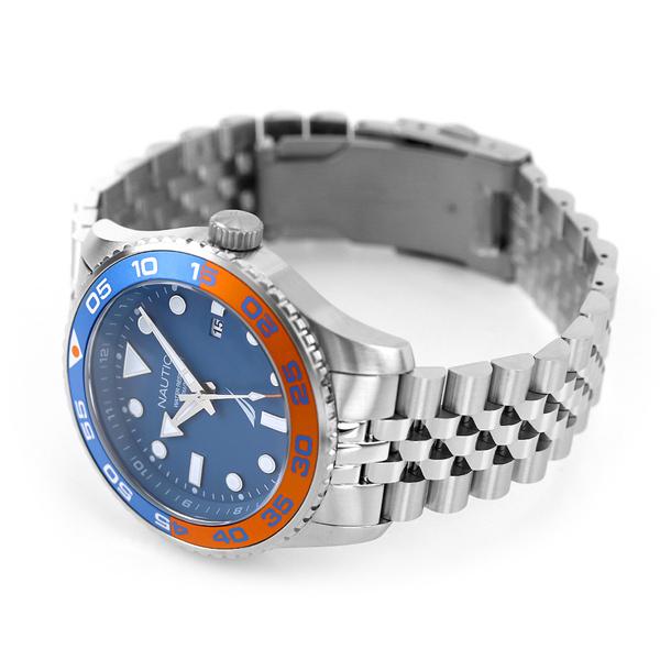 ノーティカ 時計 パシフィックビーチ 44mm 100防水 メンズ 腕時計 ブランド NAPPBF146 ブルー プレゼント 実用的の画像