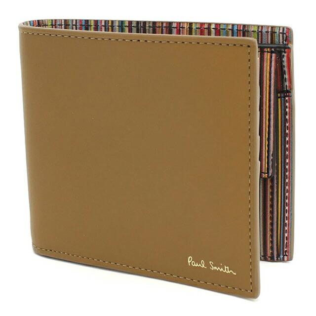 Paul Smith ブラウン 二つ折り財布 Paul Smith（ポール・スミス） 二つ折り財布 二折財布小銭入付き 二