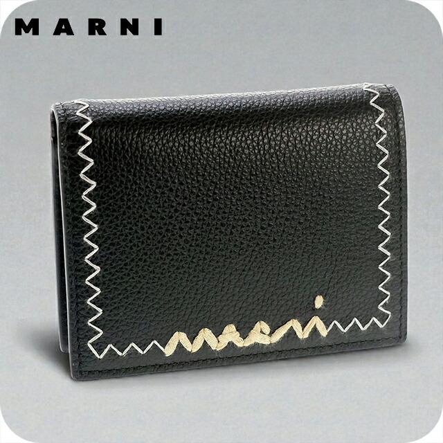 MARNI（マルニ） 二つ折り財布 レディース ブランド ロゴ 刺繍