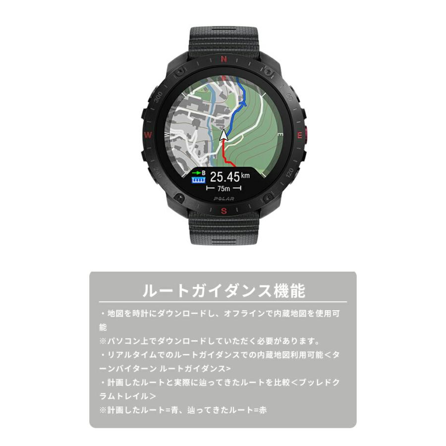 ポラール Grit X2 Pro ナイトブラック スマートウォッチ ブランド メンズ レディース Bluetooth POLAR 900110283 デジタル プレゼント 実用的の画像