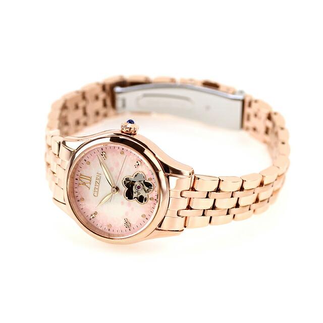 【新品】シチズン CITIZEN COLLECTION 腕時計 レディース PR1045-50W メカニカル 限定モデル 自動巻き（6628-21B/手巻き付き） ピンク/ホワイトxピンクゴールド アナログ表示 PR1045-50W ｜ シチズン コレクション メカニカル 限定モデル 自動巻き