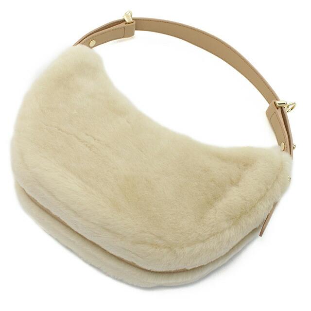 PRADA ベージュ モコモコベージュファーファーショルダーバッグ PRADA（プラダ） ブランド ショルダーバッグ ショルダーバック