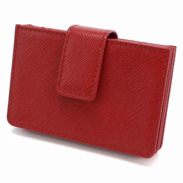 プラダ ブランド IDカードケース レディース カードケース SAFFIANO METAL レザー イタリア 1MC211 FUOCO レッド系 財布 おしゃれ プレゼント ギフトの画像