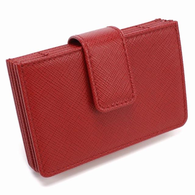 プラダ ブランド IDカードケース レディース カードケース SAFFIANO METAL レザー イタリア 1MC211 FUOCO レッド系 財布 おしゃれ プレゼント ギフトの画像