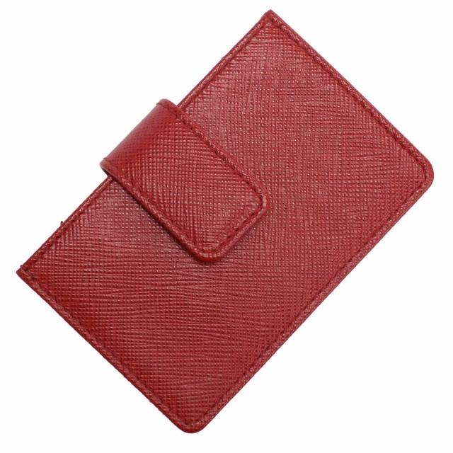 プラダ ブランド IDカードケース レディース カードケース SAFFIANO METAL レザー イタリア 1MC211 FUOCO レッド系 財布 おしゃれ プレゼント ギフトの画像