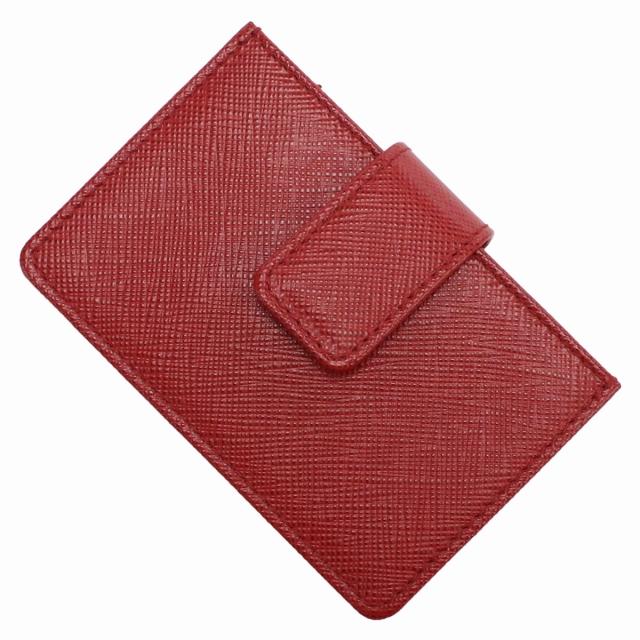 プラダ ブランド IDカードケース レディース カードケース SAFFIANO METAL レザー イタリア 1MC211 FUOCO レッド系 財布 おしゃれ プレゼント ギフトの画像