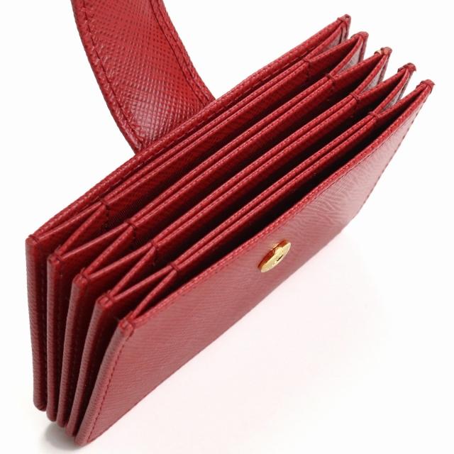 プラダ ブランド IDカードケース レディース カードケース SAFFIANO METAL レザー イタリア 1MC211 FUOCO レッド系 財布 おしゃれ プレゼント ギフトの画像