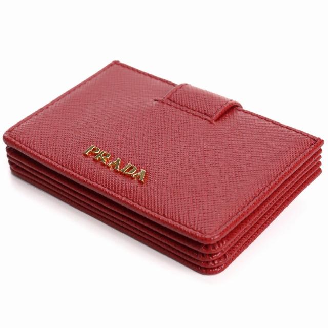 プラダ ブランド IDカードケース レディース カードケース SAFFIANO METAL レザー イタリア 1MC211 FUOCO レッド系 財布 おしゃれ プレゼント ギフトの画像