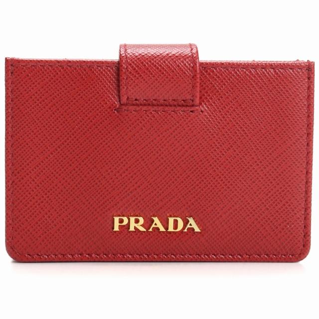 プラダ ブランド IDカードケース レディース カードケース SAFFIANO METAL レザー イタリア 1MC211 FUOCO レッド系 財布 おしゃれ プレゼント ギフトの画像