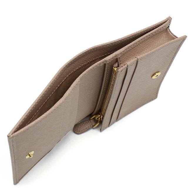 PRADA プラダ 1MV021 二折財布小銭入付き/SAFFIANO TRIANGOLO レザー CIPRIA レディース プラダ 二折財布小銭入付き レディース ブランド PRADA SAFFIANO