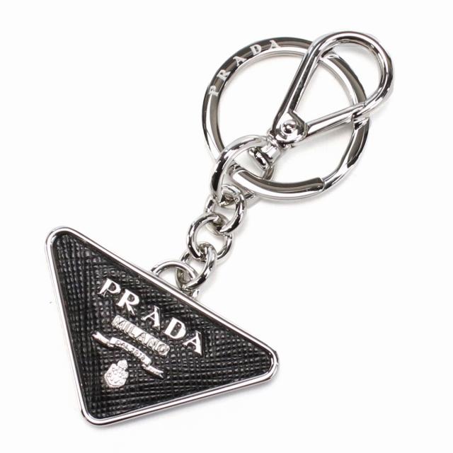 PRADA メタルプレート キーリング プラダ キーホルダー PRADA メタル 三角プレートチャーム