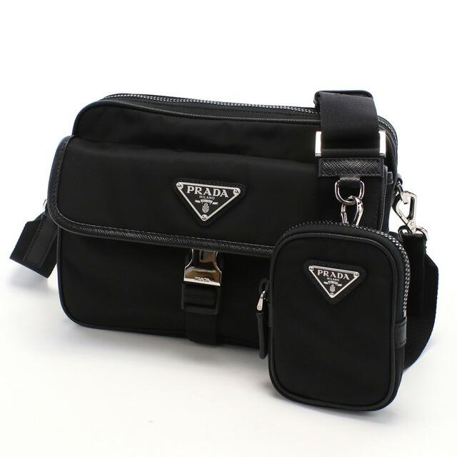 PRADA プラダ ウエストバッグ ブラック ナイロン ボディーバッグ 斜め掛け PRADA（プラダ） 斜め掛けショルダーバッグ メンズ ブランド TESSUTO+