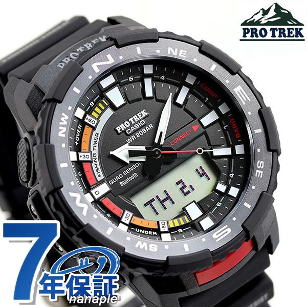 カシオ プロトレック Prt 0 1dr Bluetooth 気圧防水 気圧 高度 タイドグラフ アナデジ Casio