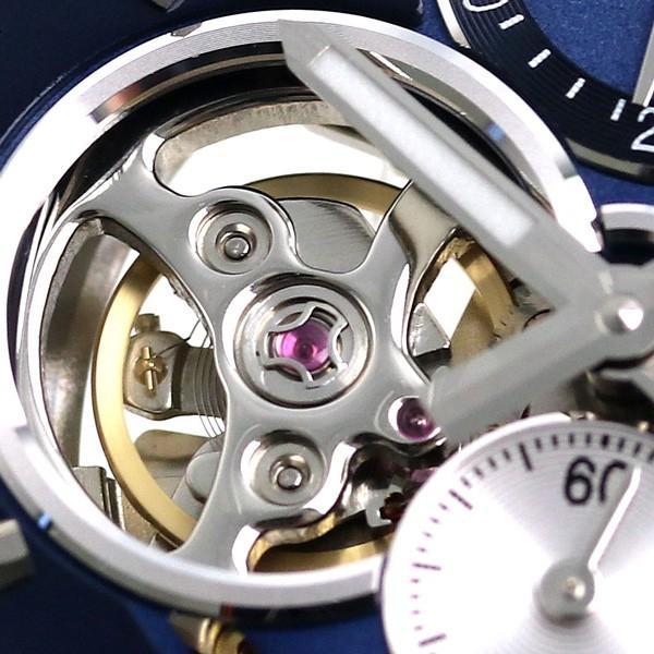 オリエントスター 腕時計 ブランド メンズ 日本製 自動巻き 機械式 オープンハート コンテンポラリー 41mm RK-AV0004L ネイビー 父の日 プレゼント 実用的｜nanaple｜06