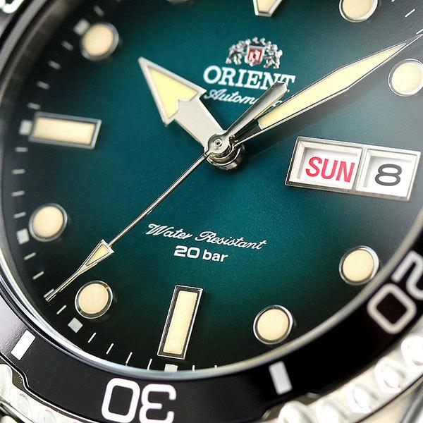 【美品】ORIENT 自動巻き腕時計 グリーン ORIENT オリエント 腕時計 ブランド スポーツ ダイバーデザイン 自動