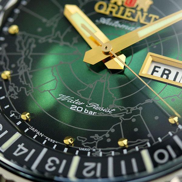 オリエント 腕時計 リバイバル ワールドマップ 自動巻き 機械式 メンズ 時計 RN-AA0E02E ORIENT グリーン 父の日 プレゼント 実用的｜nanaple｜06