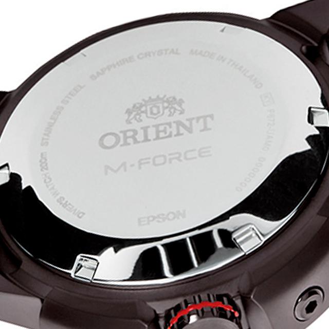 オリエント 70周年 記念モデル スポーツ M-FORCE 自動巻き 機械式 メンズ 腕時計 RN-AC0L03B ORIENT エムフォース オールブラック 時計 黒の画像