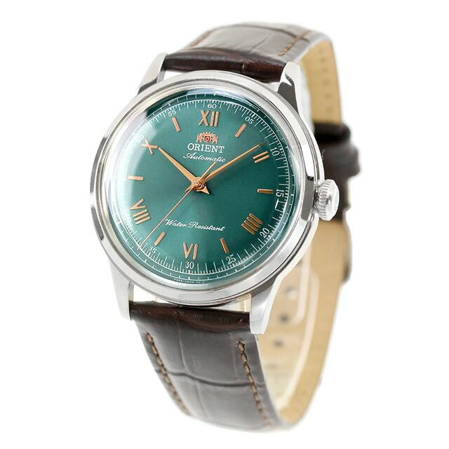オリエント Classic Orient Bambino 自動巻き 腕時計 ブランド メンズ ORIENT CLASSIC RN-BB0001E アナログ グリーン ダークブラウンの画像