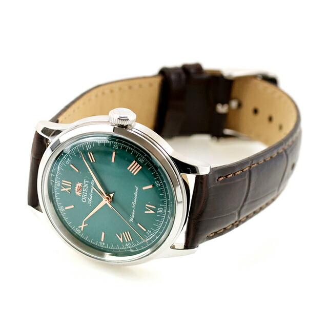 オリエント Classic Orient Bambino 自動巻き 腕時計 ブランド メンズ ORIENT CLASSIC RN-BB0001E アナログ グリーン ダークブラウンの画像