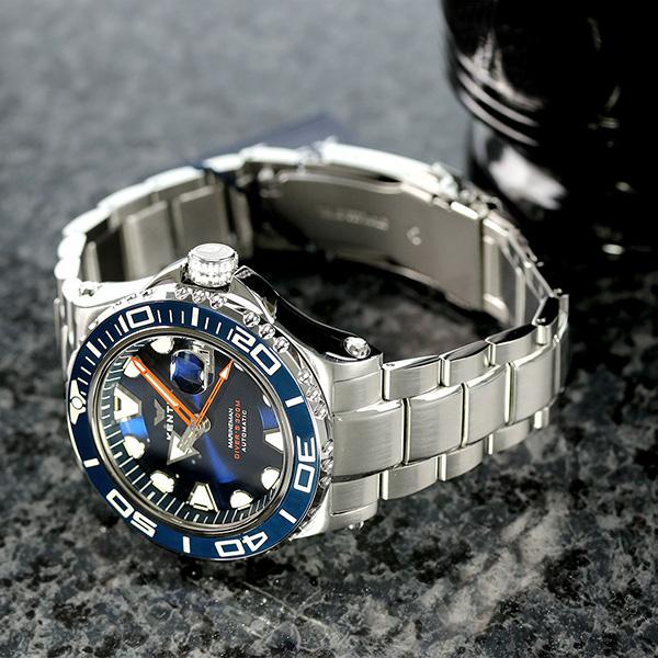 ケンテックス ダイバーズウォッチ マリンマン シーアングラー 日本製 自動巻き 機械式 メンズ 腕時計 ブランド S706X-02 ブルー 時計 父の日 プレゼント 実用的｜nanaple｜08