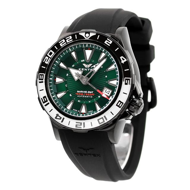 6/1はさらに+9倍 ケンテックス GMT 自動巻き 腕時計 ブランド メンズ 数量限定モデル S820X-03 アナログ グリーン ブラック 黒 日本製 父の日 プレゼント 実用的｜nanaple｜02