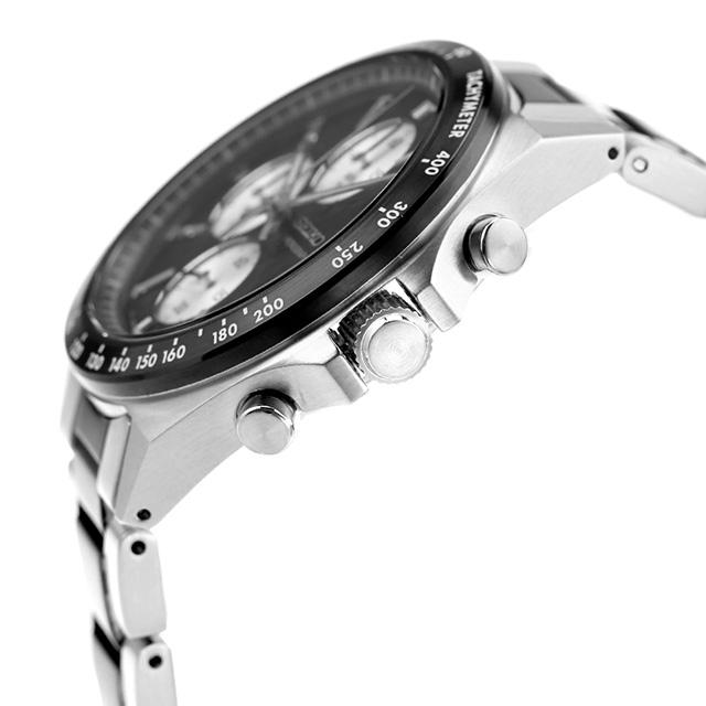 セイコーセレクション クロノグラフ クオーツ 腕時計 ブランド メンズ 流通限定 SEIKO SBTR043 アナログ ブラック 黒 父の日 プレゼント 実用的｜nanaple｜03