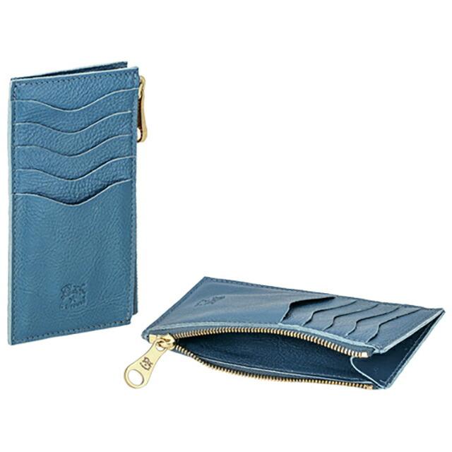 イルビゾンテ カードケース メンズ レディース ブランド IL BISONTE SCC105PV0001 ブルー IL BISONTE（イルビゾンテ） カードケース メンズ レディース ブランド