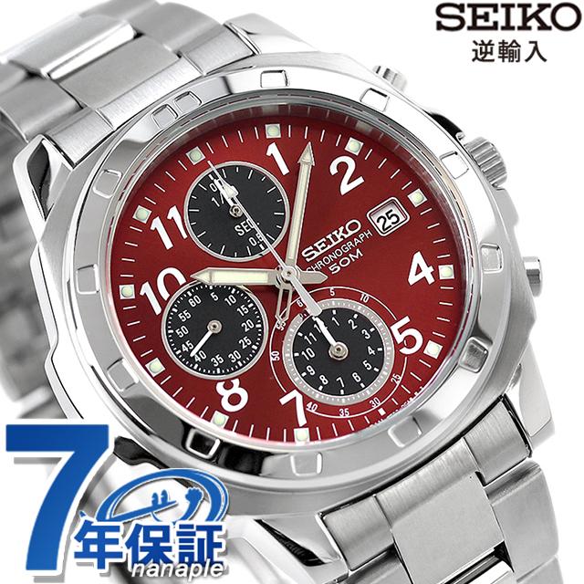 セイコー 逆輸入 海外モデル 高速クロノグラフ SND495P1 SND495PC SEIKO メンズ 腕時計 ブランド クオーツ レッド ブラック  時計 : snd495p1 : 腕時計のななぷれ - 通販 - Yahoo!ショッピング