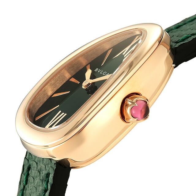 不稼働です☆BVLGARI ☆グリーンレザー ☆アナログ腕時計 セルペンティ ブルガリ クオーツ 腕時計 ブランド レディース