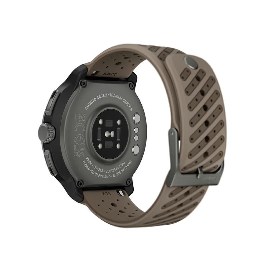 【新品】スント SUUNTO 腕時計 ユニセックス SS051203000 レース 2 チタニウム RACE 2 TITANIUM 充電式クォーツ ブラックxカーキブラウン デジタル表示 SUUNTO（スント） レース 2 チタニウム 充電式クォーツ スマート