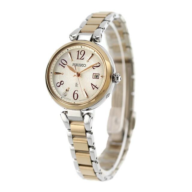 セイコー ルキア SSQW086 ソーラー電波 ダイヤ チタン ピオニー セイコー ルキア LUKIA Grow ピオニーホワイト 芍薬モチーフ