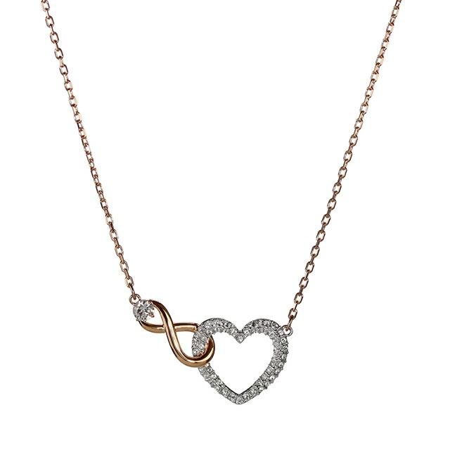 スワロフスキー ネックレス レディース ブランド SWAROVSKI Hyperbola ペンダント スワロフスキー ハート 5518865 ローズゴールド_1
