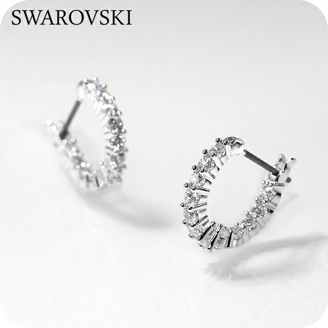 スワロフスキー　クリスタル　ホワイト　フープピアス　5562126　Matrix SWAROVSKI（スワロフスキー） ピアス レディース ブランド SWAROVSKI