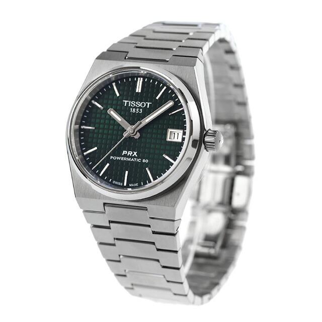 ティソ PRX POWERMATIC 80 自動巻き 腕時計 ブランド メンズ レディース TISSOT T137.207.11.091.00 アナログ グリーン スイス製の画像